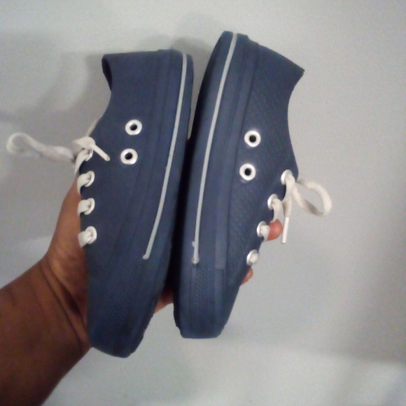 Blue Sneakers with White Laces Size 10 - Picture 3 of 7